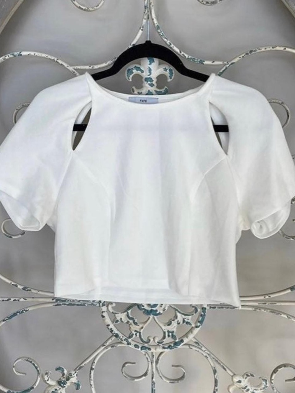 Fate White Cutout Crop Top